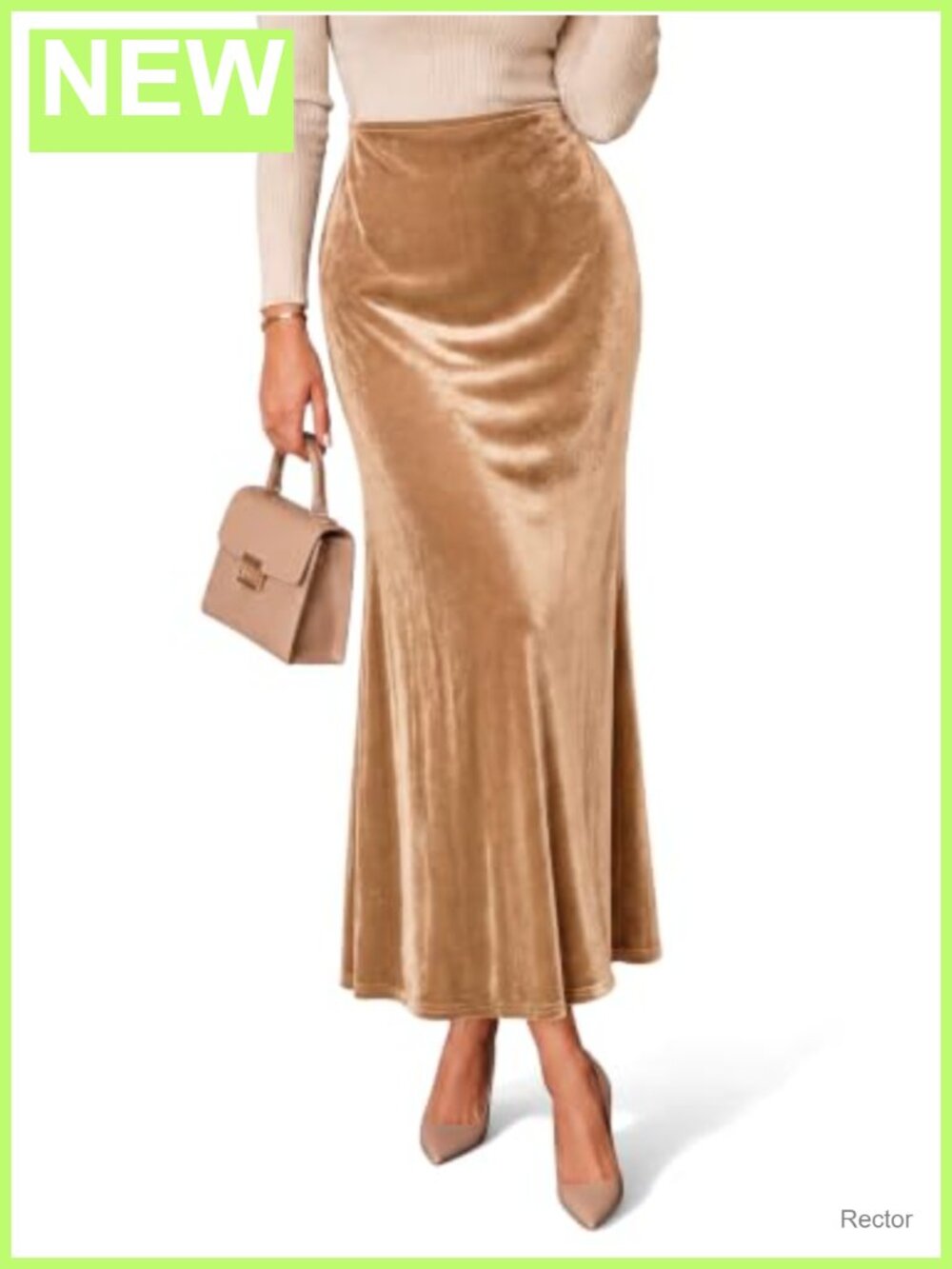 Velvet Maxi Skirt High Waisted A-Line Long Skirt Fall Winter